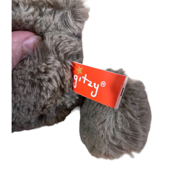 Gitzy Brown/Grey Bunny Rabbit Plush Stuffed Animal Toy Floppy Ears Tags still on - Picture 3 of 7